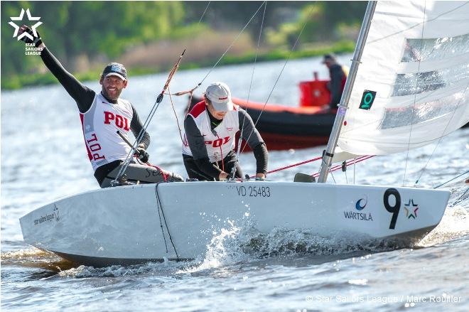 Mateusz Kusznierewicz (POL) – Final day action in Hamburg - 2016 SSL City Grand Slam ©  Marc Rouiller / Star Sailors League